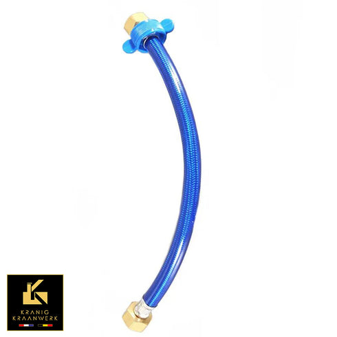 Tot wel 2 meter! | Koppelleidingen water aanvoerleidingen | Flexibel met kunststof | Rood Blauw | G1/2 | set van 2