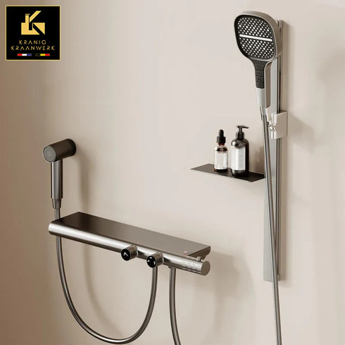 Exclusieve Douchekraan | opbouw doucheset | Baanbrekend ontwerp | Eloise | Grijs en Wit