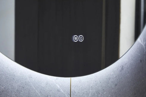 Spiegel rond 60 cm frameloos, rondom led verlichting en anti condens