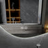 Spiegel asymmetrisch organische led verlichting en anti-condens 120 cm breed en 75 cm hoog