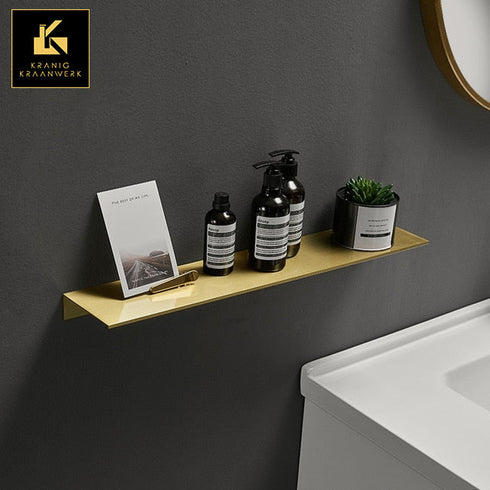 Design Opbergschap I Badkamerplank I Avenda | Goudkleurig