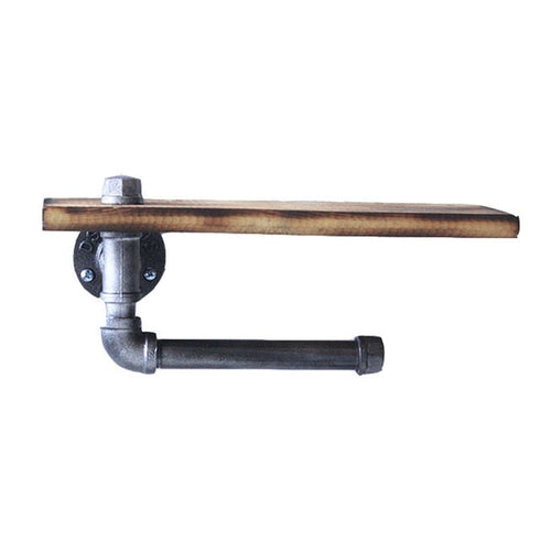 Design badkamer | Toiletrol houder met telefoon vlak | Retro plank