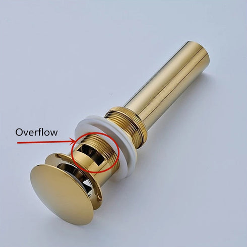 Pop- up | Afvoerplugs met luxe afwerking | MET overflow | Installatiebenodigdheden