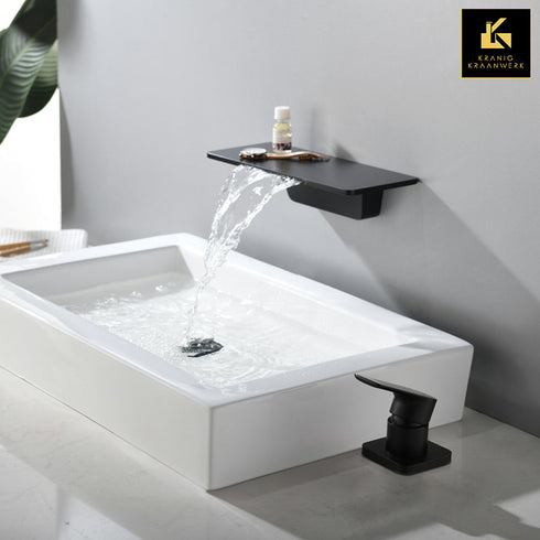 Ligbad en wastafel mengkraan | Badkamer kraan | Wand of tafel montage | Uit de plaat | Minimalisme