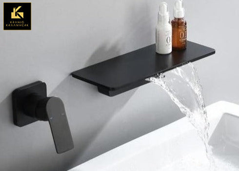 Ligbad en wastafel mengkraan | Badkamer kraan | Wand of tafel montage | Uit de plaat | Minimalisme