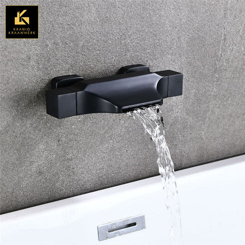 Ligbad mengkraan | Wand montage | De monding | Badkraan Wit