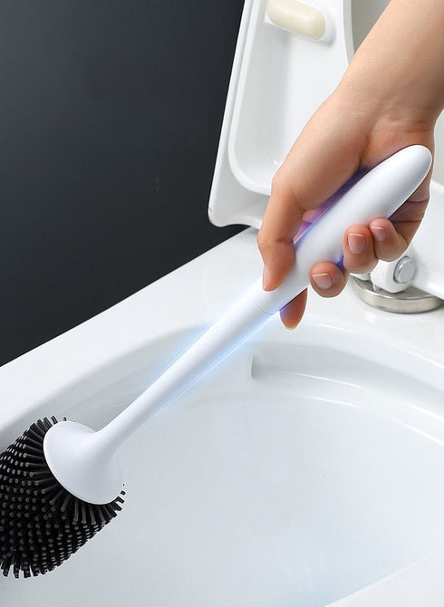 Inrichting | Design badkamer | Reukloze Toiletborstel van silicone | Hangend in schelp
