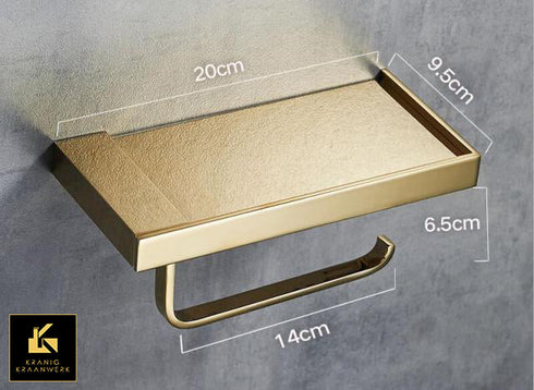 Design Toiletrol houder met telefoon vlak | Nooit tevoren..