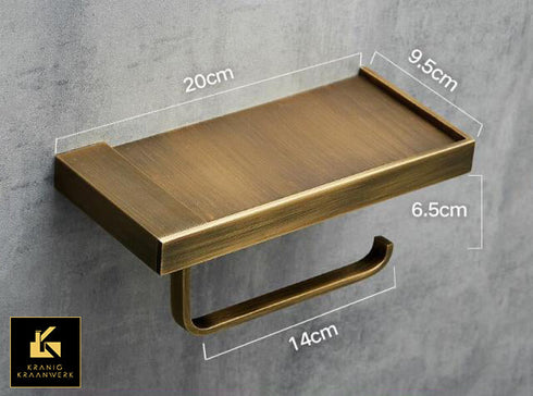 Design Toiletrol houder met telefoon vlak | Nooit tevoren..