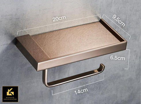 Design Toiletrol houder met telefoon vlak | Nooit tevoren..