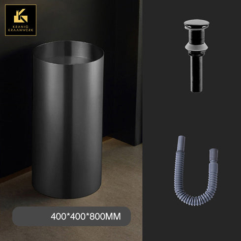 Waszuil | Staande wasbak | Vrijstaande fontein | De verzuiling | Goud