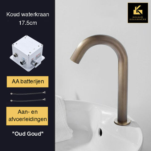 A- klasse Ultima Sensorkraan | Oud Goud | Touchless kraan | Toiletruimte | Antiek Goud | Minimalisme