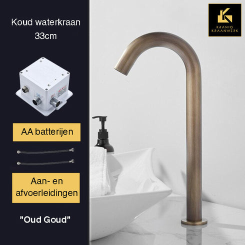A- klasse Ultima Sensorkraan | Oud Goud | Touchless kraan | Toiletruimte | Antiek Goud | Minimalisme