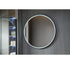Spiegel rond 100 cm met zwart frame, led verlichting en anti condens