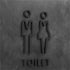 Toilet aanduidingsbordjes | Daar is de WC tekens | Goud - Zilver - Zwart | Minimalistisch