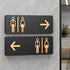 Toilet aanduidingsbordjes | Goud op zwart | Minimalistisch