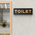 Toilet aanduidingsbordjes | Goud op zwart | Minimalistisch