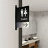 Toilet uithangbordjes | Daar is de WC tekens | Zwart met Goud - Brons - Koper | Minimalistisch