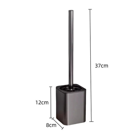 Toiletborstel | Staand op de grond | Gunmmetal | Grijs | Zwart | Wit