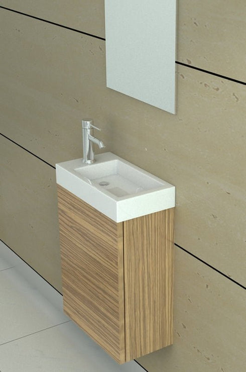 Wasbak voor in toilet | set met kastje | AARAU | Natuurlijk Hout