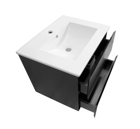 Badkamermeubel mat zwart 80 x 60 WoonTill keramiek