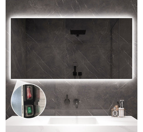 Spiegel infraroodverwarming met led verlichting 60 x 80 cm 450Watt