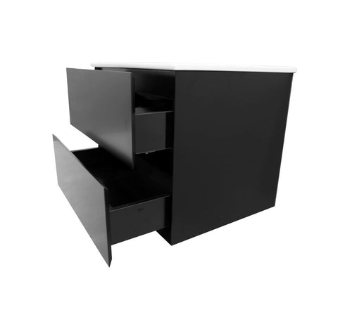 Badkamermeubel mat zwart 80 x 60 WoonTill keramiek