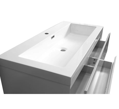 Badkamermeubel hoogglans wit 100 x 60 WoonTill solid resin