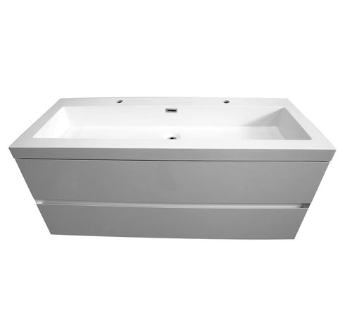 Badkamermeubel hoogglans wit 120 x 60 WoonTill solid resin