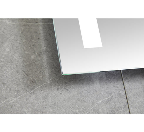 Spiegel Rechthoekig 60 x 100 cm frameloos, inbouw led verlichting en anti-condens
