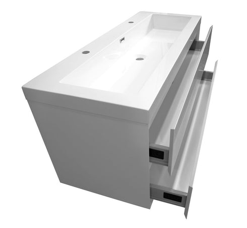 Badkamermeubel hoogglans wit 120 x 60 WoonTill solid resin