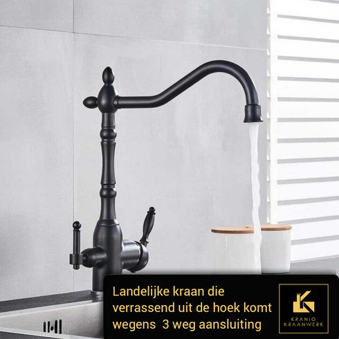 Landelijke stijl keukenkraan | 3 weg kraan | Gefilterd water of close in boiler | van Alexanders