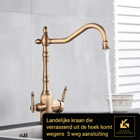 Landelijke stijl keukenkraan | 3 weg kraan | Gefilterd water of close in boiler | van Alexanders