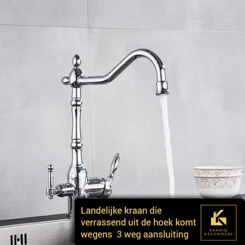 Landelijke stijl keukenkraan | 3 weg kraan | Gefilterd water of close in boiler | van Alexanders