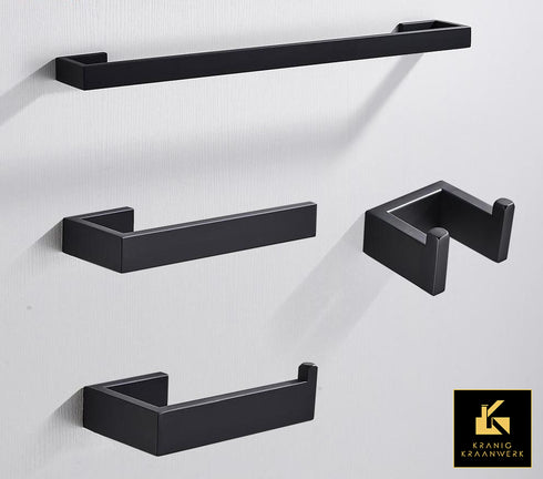 Inrichting I Sanitaire ruimte I Design houders en haken I Lijn 1 Zwart