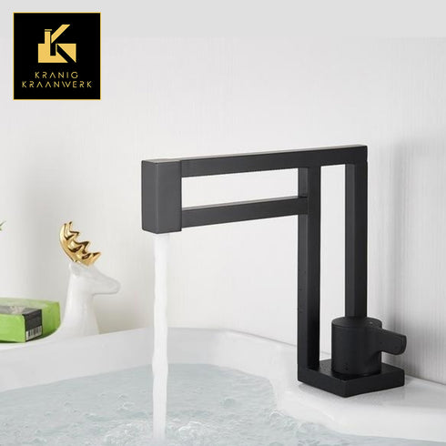 Design badkamer kraan | Warm + koud water | Parallel aan verticaal | Minimalisme