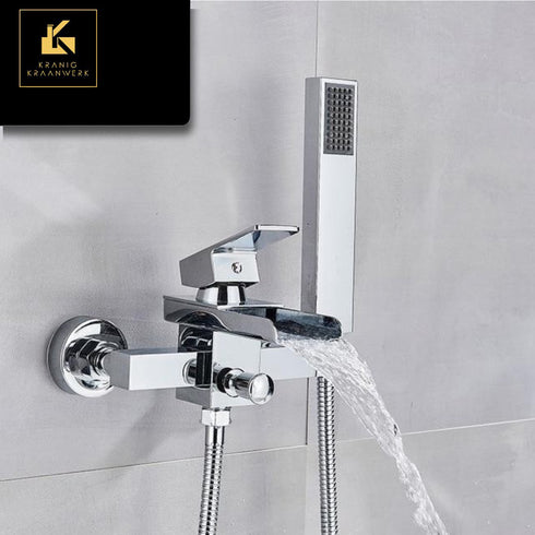 Ligbadkraan met handdouche| Op de wand montage | Kanaal | Chroom