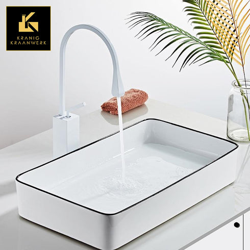 Design Mengkraan | De gehoekte druppel van Wit | Hoog en laag model