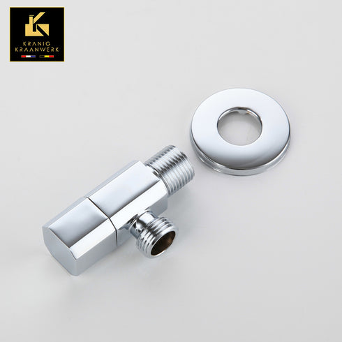 Hoekstopkraan | 1/2 Duims | Hoekig ontwerp | Installatiebenodigdheden | Om de kraan op de waterleiding te kunnen monteren