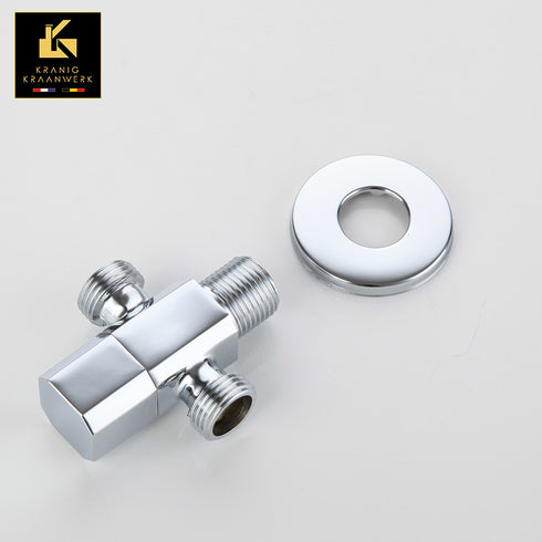 Hoekstopkraan | 1/2 Duims | Hoekig ontwerp | Installatiebenodigdheden | Om de kraan op de waterleiding te kunnen monteren