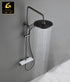 Exclusieve Douchekraan | opbouw doucheset | Baanbrekend ontwerp | Elvira | Gunmetal Grijs | Wit | Goud | Chroom