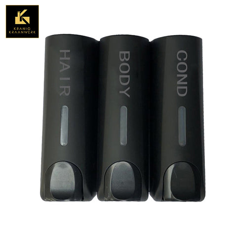 Douche zeep dispenser | Muurbevestiging | Diverse zeepsoorten | Met teksten als in een hotel