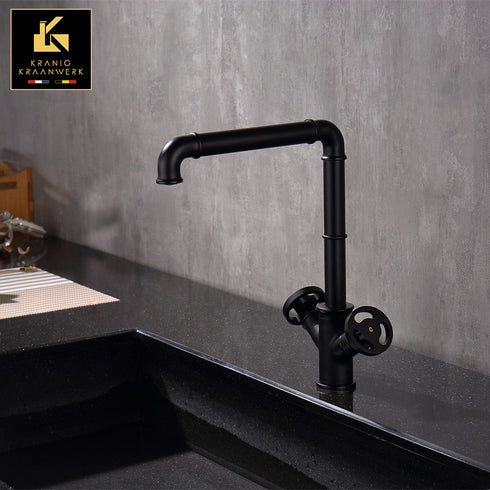 Industrieel en Landelijk | Keukenkraan of bij een wastafel | Tonke | Zwart