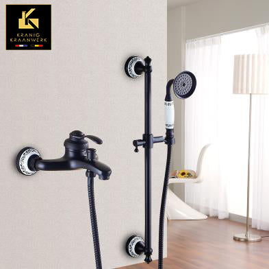 Douchekraan Landelijke stijl | opbouw doucheset | Mineke | Zwart met eventueel accenten