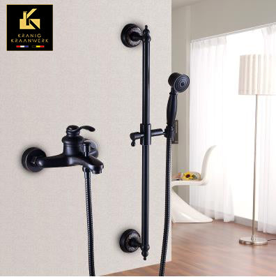 Douchekraan Landelijke stijl | opbouw doucheset | Mineke | Zwart met eventueel accenten