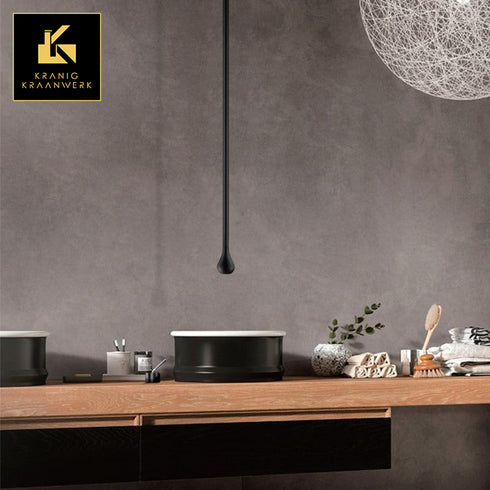 Badkamer | Hangende kraan | Bediening aan de wand | The Long drop | Minimalisme