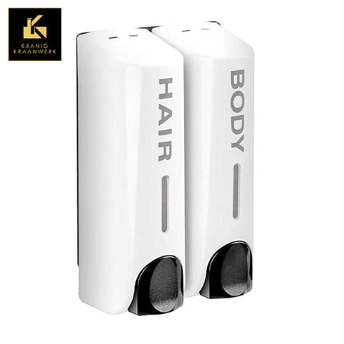 Douche zeep dispenser | Muurbevestiging | Diverse zeepsoorten | Met teksten als in een hotel