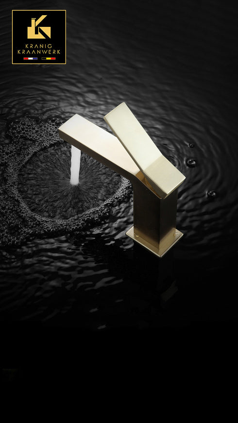Fontein en wastafel mengkraan | NEW Quinn | Hoog en laag model | Wit Zwart Goud Blauw | Minimalisme
