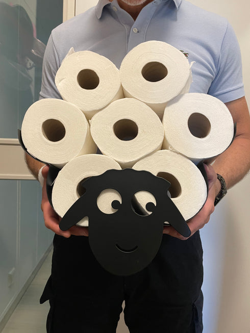 Diertjes | Vrolijke toiletrolhouder | Schaap met veel rollen