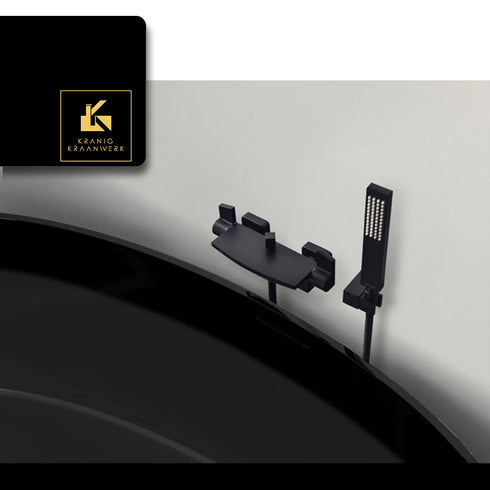 Design | Ligbadkraan met handdouche | Wand montage | Uit de plaat met apparaat